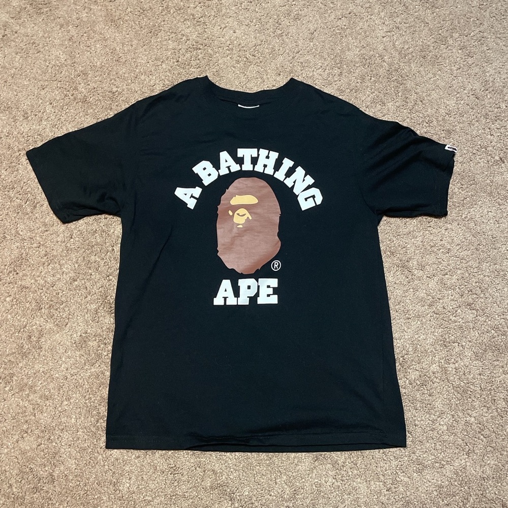 black bape tee